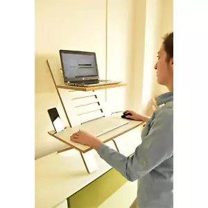 Wooden Adjustable Height Laptop Desk Laptop Stand and Phone Stand - Picture 1 of 8