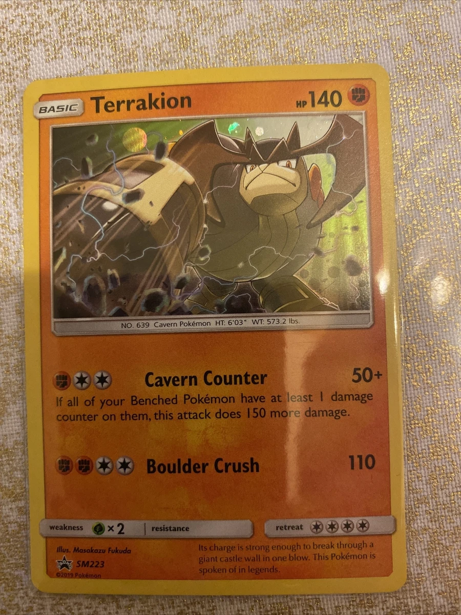 Terrakion SM223 Promo Holo Pokemon Card Near Mint Terrakion SM223 Promo Holo Pokemon Card Near Mint