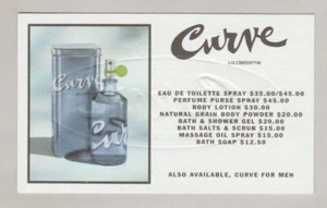 Carte publicitaire - advertising card - Curve de Liz Claiborne recto verso - Picture 1 of 2