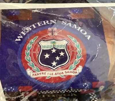 Western Samoa Throw Blanket Tribal Black Brown 60x72 Fleece Flag Polynesia - Image 1 of 2