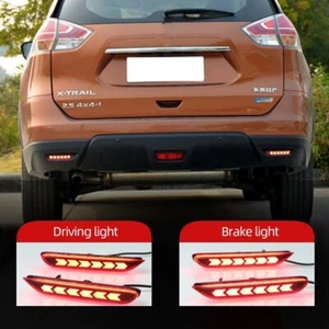 Rear Bumper Reflector Brake Fog DRL Indicator Light For Nissan X-trail 2014-2016 - Picture 1 of 6