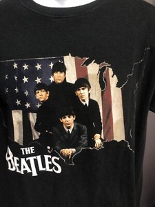 The Beatles apple records Black  medium T-shirt 2005 Ringo Starr George Harris