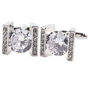 Vittorio Vico Gold & Silver Colored Crystal Round Cut Cufflinks: 10+ Colors