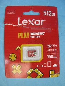 LEXAR 512GB MicroSDXC UHS-I Memory Card - Zdjęcie 1 z 2
