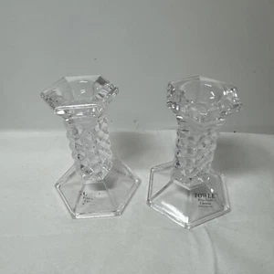 Towle Full Lead Crystal Candlesticks ~ Made in Austria - Picture 1 of 10