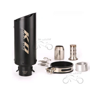 Tubo silenciador de repuesto de puntas de escape modificadas de 60 mm universal negro escape 250 mm - Imagen 1 de 10