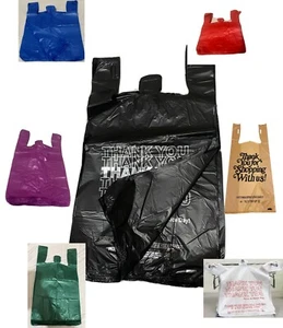 Any Color Bags 1/6 Large 21 x 6.5 x 11.5 T-Shirt Plastic Grocery Shopping 0.51 M - Picture 1 of 16