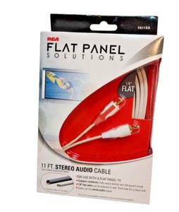 RCA Flat Panel Solutions 3.4MM Stereo Audio Cable 11 Ft White - Picture 1 of 6