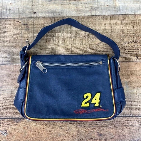 Wilson's Jeff Gordon 24 Navy Leather Hand Bag Womens Purse Nascar Racecar Cover