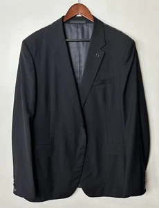 VALENTINO Solid Blue Two Button Suit-Blazer Jacket Size 48 L #248 - Picture 1 of 9