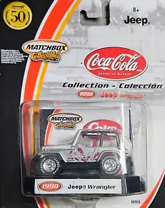 2001 MATCHBOX COLLECTIBLES COCA-COLA COLLECTION 1998 JEEP WRANGLER SILVER - Picture 1 of 3
