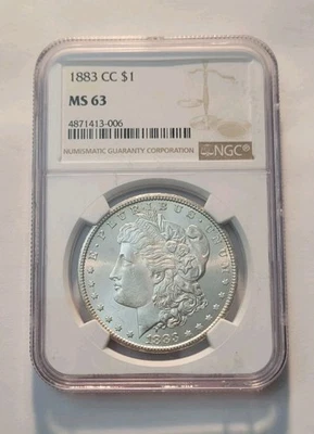 1883 CC $1 NGC MS 63  Morgan Silver Dollar - Image 1 of 4