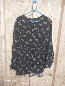 Torrid Emma Babydoll Tunix Taglia 1X Stampa Falena Nera - Foto 1 di 8
