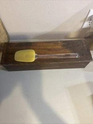 Pyrex Accessories, Silicone Spatula, Yellow Color, Clear Handle 11 3/4” Long - Image 1 of 4