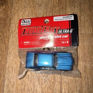 Auto World Thunderjet Ultra G Electric Slot Car 1970 Chevy Chevelle Blue New - Picture 1 of 3