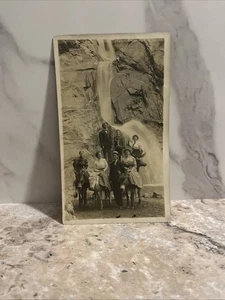 Antique  Photo South Cheyenne Canon  Colorado Woman On Donkey 1900s - Picture 1 of 3