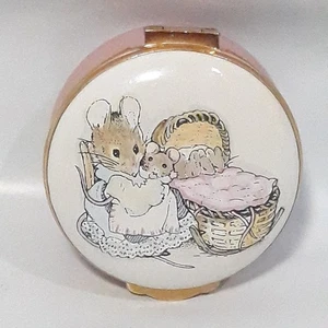 Crummles Beatrix Potter Vintage Madre Hunca Munca Smaltato Trinket/Pillole Box - Foto 1 di 8