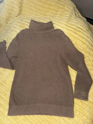 H&M водолазка пуловер длинным рукавом коричневый свитер женский размер большой - Изображение 1 из 4