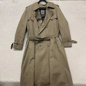 Christian Dior Monsieur Trench Coat Mens 42R Wool Lined Retro Classy Heritage - Picture 1 of 17