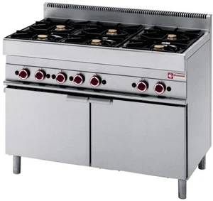 MODULAR Gasherd 6 Flammen 33,23KW 1100x650x850mm mit Maxi-Gasbackofen Gastlando - Bild 1 von 1
