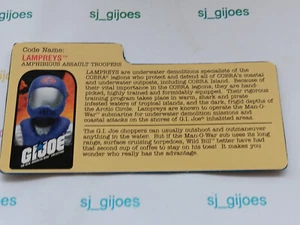 LAMPREYS 2000 (v3) GI JOE FILECARD COBRA ACTION FORCE - Picture 1 of 1
