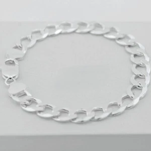 Men's 8.5" Sterling Silver 925,Miami Cuban Curb Chain,Bracelet 8mm + BOX - Picture 1 of 3