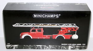 MINICHAMPS 1/43 - 439 140071 MAGIRUS S 6500 AERIAL LADDER / RED WHITE 1955