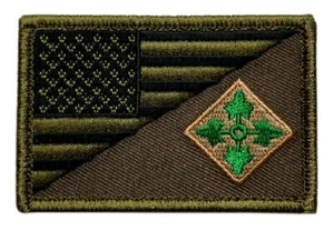 USA Flagge US Army 4TH Infantry Division Patch [3,0 x 2,0 - Hakenverschluss - A5] - Bild 1 von 1