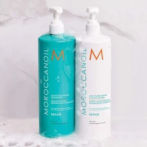 Moroccanoil Moisture Repair Shampoo & Conditioner DUO 16.9 OZ Each With PUMPS - Picture 1 of 2
