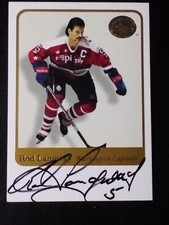 ROD LANGWAY 2001 FLEER GREATS OF THE GAME AUTOGRAPH HOF