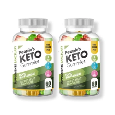 Peoples Keto Gummies, Mixed Fruit Flavours , 60 Keto Gummies x2 (120 Gummies)