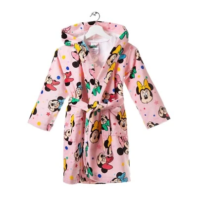 ACCAPPATOIO BIMBA MINNIE TOPOLINADISNEY CALEFFI 2/4 4/6 6/8 8/10 ANNI 100%COTONE - Immagine 1 di 2