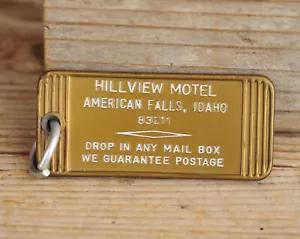Llavero Llavero Hillview Motel American Falls Idaho Vintage - Imagen 1 de 3