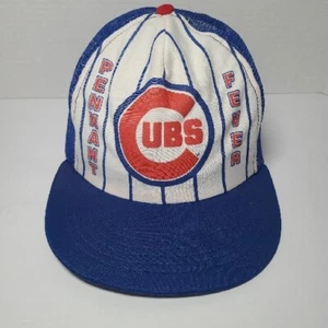 Vintage 90's Chicago Cubs Pennant Fever Baseball Hat Cap Snapback Trucker Hat - Picture 1 of 9