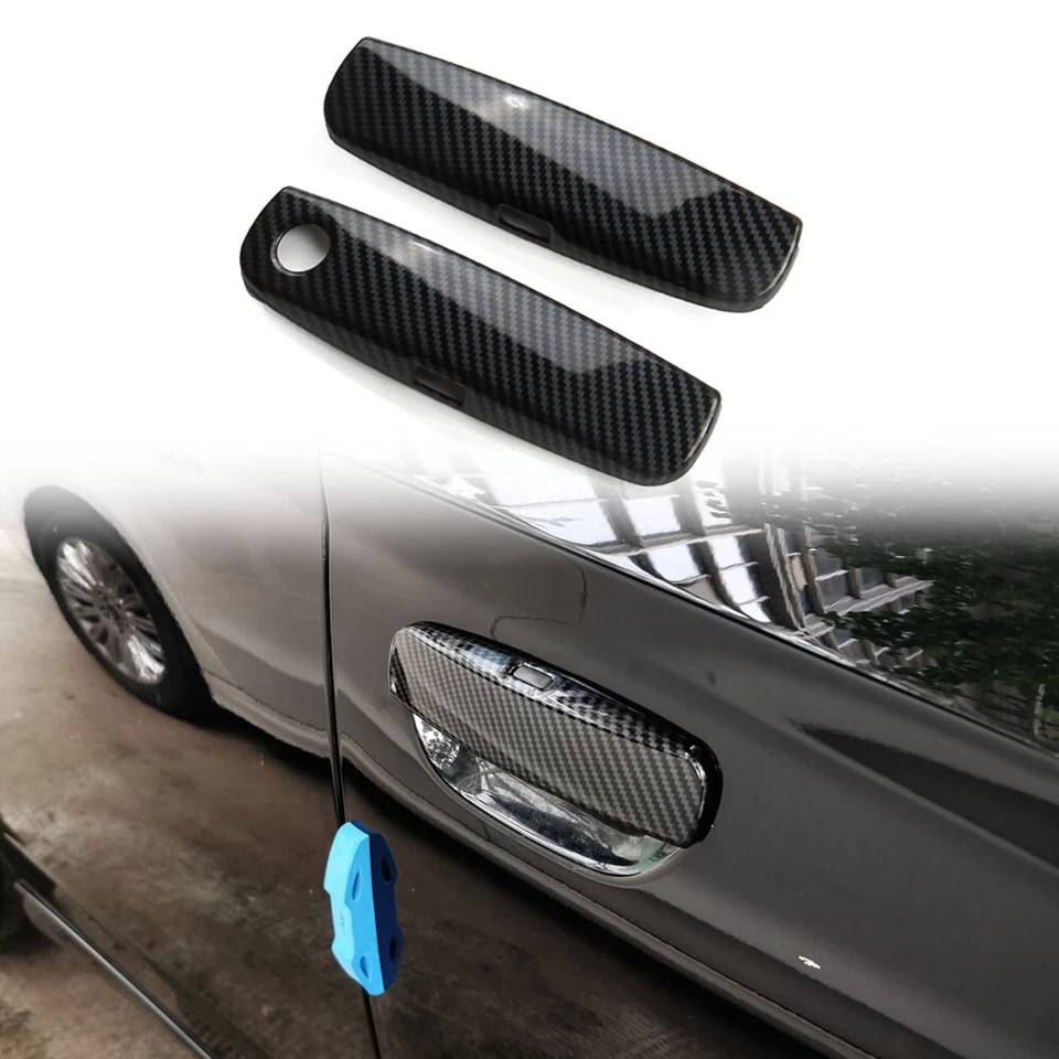 Cubierta de moldura de manijas de puerta estilo fibra de carbono apta para Dodge Challenger 2015-2023 Foto 1 de 4