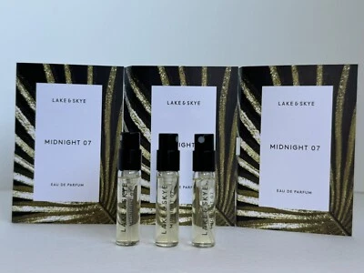3x LAKE & SKYE Midnight 07 Eau De Parfum Perfume Fragancia 0,06 oz / 2 ml cada uno Foto 1 de 3