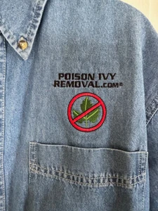 "POISON IVY Denim l/s Baumwolle besticktes Shirt ""Juan & Poison Ivy Entfernung" - Bild 1 von 5