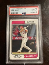 2023 Topps Heritage #5 Mike Trout Los Angeles Angels PSA 10
