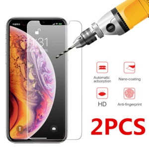Pour iPhone 16 15 14 13 11 Pro 12 Pro XR SE 7 Verre Trempé 9H Protection écran - Photo 1 sur 12