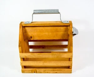 Wooden Beer/Soda Carrier Caddy with Bottle Opener 6 Pack Soda/Beer Crate - Picture 1 of 6