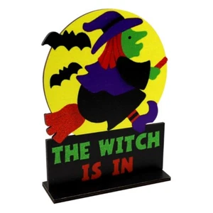 Halloween Moon Witch Wooden Desktop Ornaments for Creative Decor for Home Indoor - Picture 1 of 8