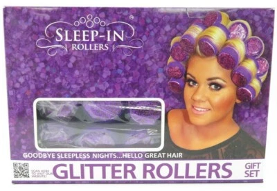 Sleep-in-Rollers Glitter or Black Rollers *Choose your style* - Image 1 of 3