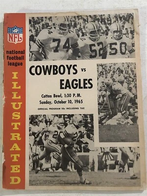 1965 PHILADELPHIA EAGLES vs DALLAS COWBOYS Program LEE ROY JORDAN Lilly HOWLEY - Image 1 of 4