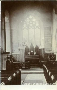 ECHTE FOTOGRAFISCHE POSTKARTE VON SOUTH MORETON CHURCH, (BEI OXFORD), BERKSHIRE - Bild 1 von 2