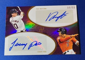 2025 Topps Dynamic Duals Shay Whitcomb Jeremy Pena #23G Purple AUTO /99 Astros - Picture 1 of 2
