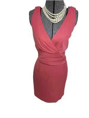 Vestido Kay Unger Talla 8 Se Ajusta Como 4 Salmón Cóctel Fiesta Acampanado Ocasión Formal Foto 1 de 4