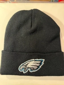 NFL Football Philadelphia Eagles Unisex Black Embroidered Logo Knit Beanie Hat - Picture 1 of 2
