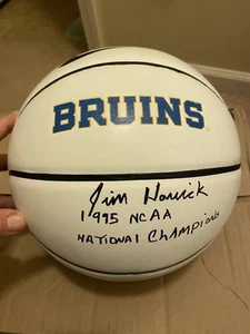 Jim Harrick UCLA Bruins 1995 National Championship Signed Logo Basketball PROOF! - Picture 1 of 3