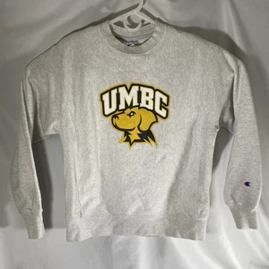 Champion Reverse Weave Crewneck (Medium) UMBC Retrievers Pullover Gray - Picture 1 of 6