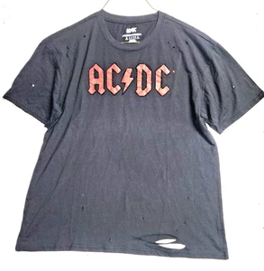 AC/DC T-Shirt Herren XL Schwarz Rock N Roll Kurzarm Distressed Rundhals Tee Vintage - Bild 1 von 10